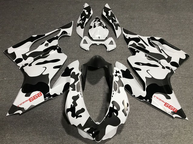 Blanc Noir Camouflage Carénage Moto Ducati 899 2011-2014
