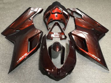 Rouge Carénage Moto Ducati 848 2007-2014 Pas Chère