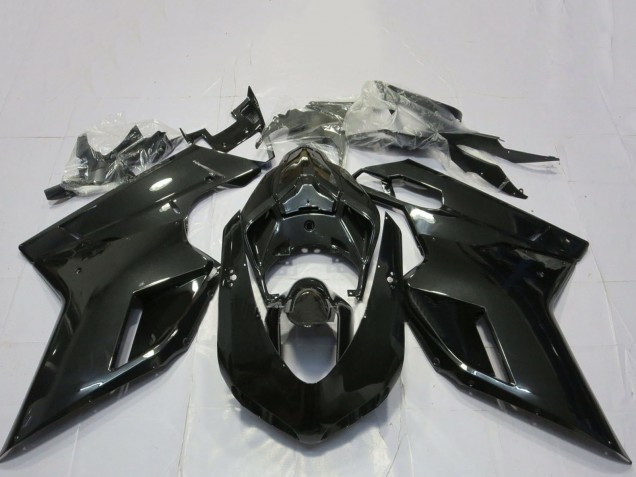 Noir Brillant Carénage Moto Ducati 848 1098 1198 2007-2014