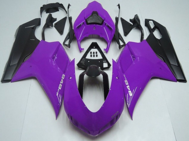 Violet Noir Mat Carénage Moto Ducati 848 2007-2014