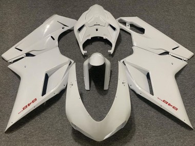 Blanc Perle Carénages Moto Ducati 848 2007-2014 Pas Chère