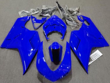 Bleu Brillant Plaine Carénage Moto Ducati 1098 2007-2014 Pas Chère
