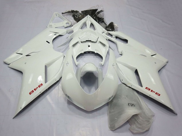 Blanc Perle Carénage Moto Ducati 848 2007-2014