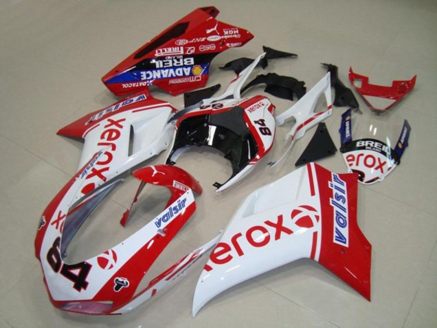 Blanc Rouge Bleu Noir Brillant Valsir Xerox 84 Carénage Moto Ducati 848 1098 1198 2007-2014