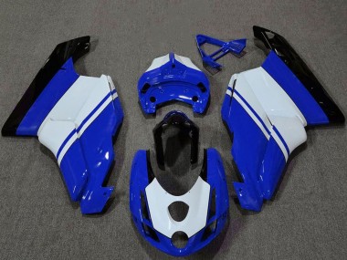 Blanc Bleu Noir Brillant Carénage Moto Ducati 749 999 2003-2004 Pas Chère