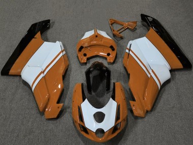 Blanc Orange Noir Brillant Carénage Moto Ducati 749 999 2003-2004 Pas Chère