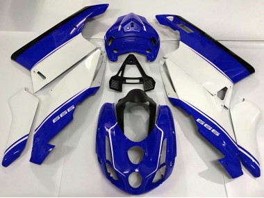 Blanc Bleu Noir Carénage Moto Ducati 999 2003-2004 Pas Chère