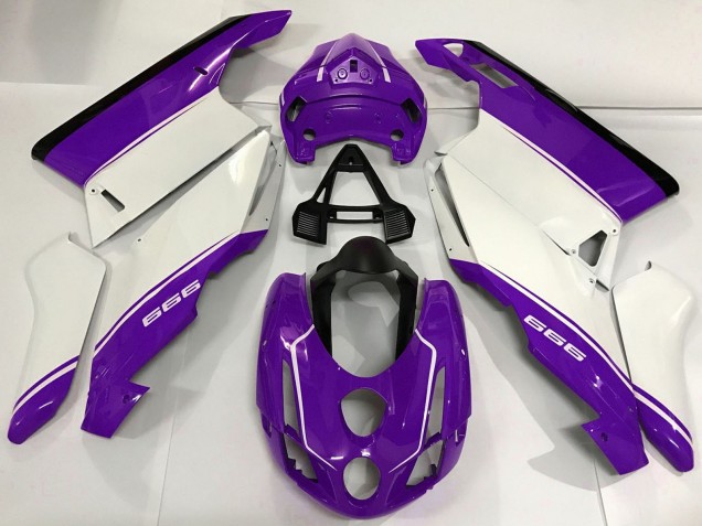 Blanc Violet Noir Carénage Moto Ducati 999 2003-2004
