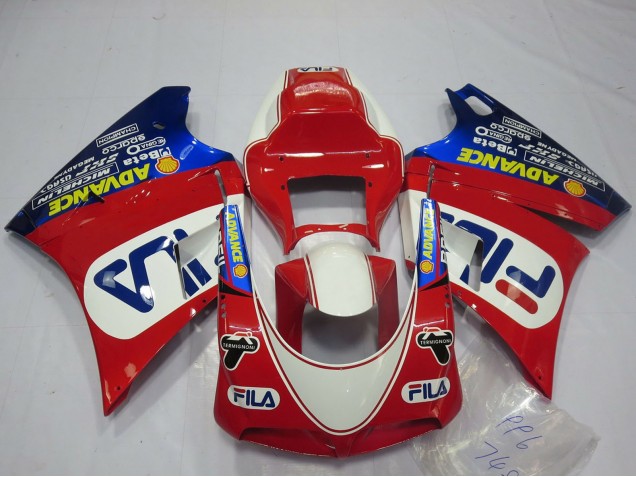 Blanc Rouge Bleu Fila Carénage Moto Ducati 748 916 996 998 1993-2005