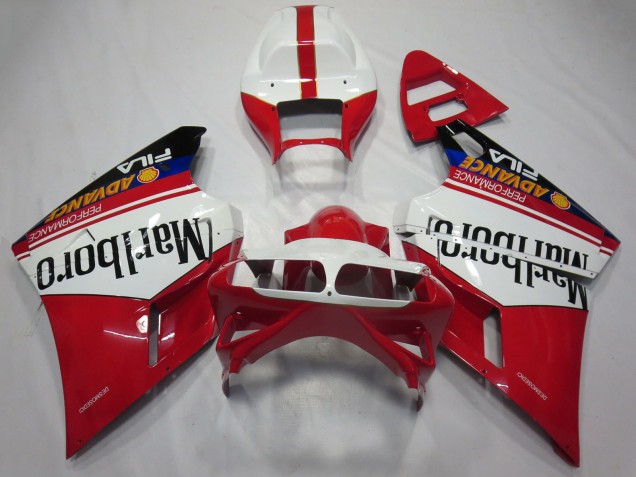 Blanc Rouge Noir Brillant Marlboro Carénage Moto Ducati 748 916 996 998 1993-2005