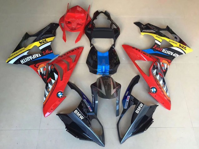 Jaune Bleu Rouge Noir Requin Carénage Moto BMW S1000RR 2009-2014