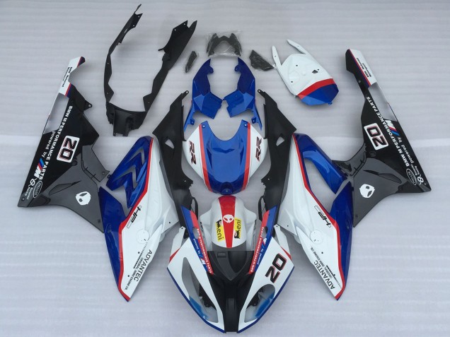 Blanc Bleu Rouge Noir Brillant OEM Style Carénage Moto BMW S1000RR 2017-2018