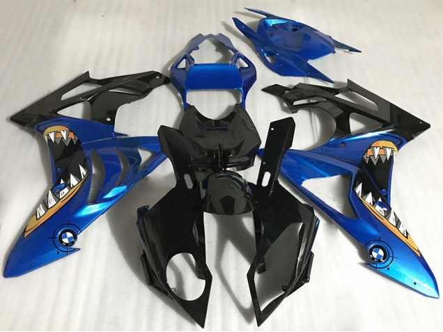 Bleu Noir Brillant Orange Requin Carénage Moto BMW S1000RR 2017-2018