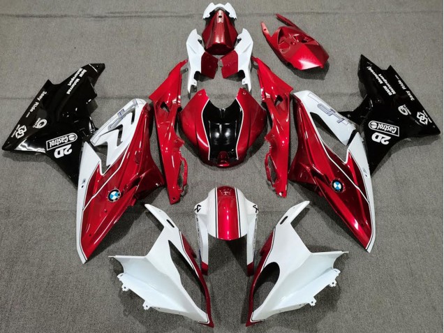 Blanc Rouge Noir Brillant Carénage Moto BMW S1000RR 2017-2018