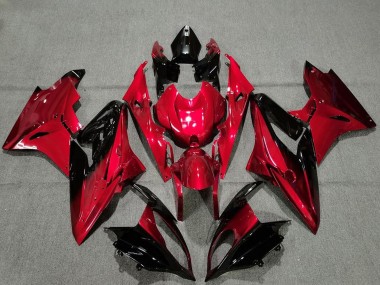 Rouge Noir Brillant Carénage Moto BMW S1000RR 2009-2014 Pas Chère
