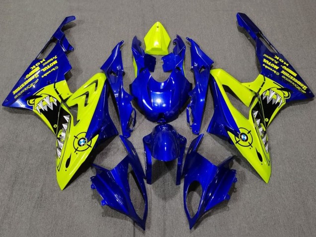 Jaune Bleu Requin Carénage Moto BMW S1000RR 2009-2014