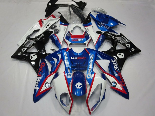 Blanc Rouge Bleu Noir Brillant OrBet HP Carénage Moto BMW S1000RR 2009-2014