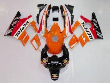 Orange Blanc Rouge Noir Brillant Repsol Carénage Moto Honda CBR600 F2 1991-1994 Pas Chère