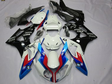 Blanc Rouge Bleu Noir Brillant Kit Carénage Moto BMW S1000RR 2009-2014 Pas Chère