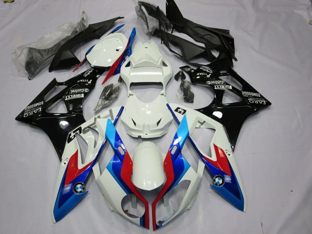 Blanc Rouge Bleu Noir Brillant Kit Carénage Moto BMW S1000RR 2009-2014