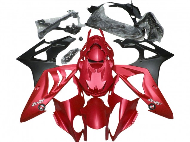 Rouge Noir Mat Carénages Moto BMW S1000RR 2009-2014
