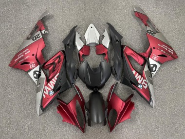 Rouge Noir Mat Carénage Moto BMW S1000RR 2009-2014 Pas Chère