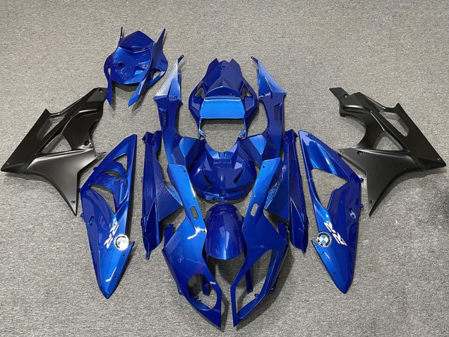 Bleu Noir Mat Carénage Moto BMW S1000RR 2009-2014