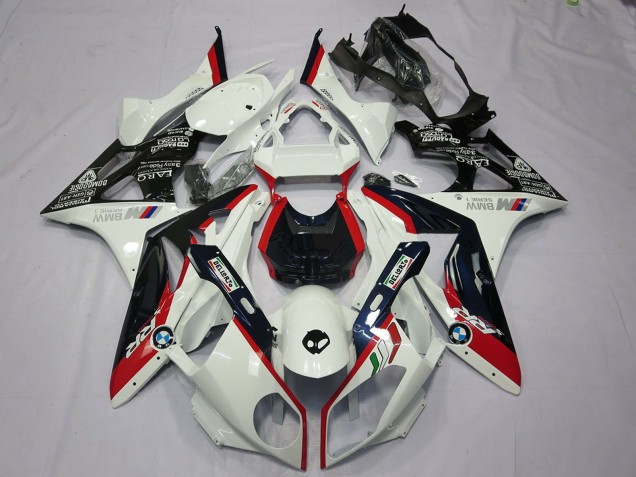 Blanc Rouge Noir Brillant Kits Carénages Moto BMW S1000RR 2009-2014
