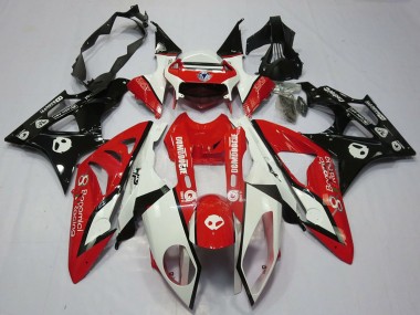 Blanc Rouge Noir Brillant Carénages Moto BMW S1000RR 2009-2014 Pas Chère