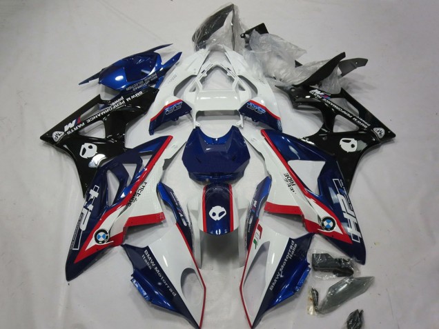Blanc Rouge Bleu Noir HP Carénage Moto BMW S1000RR 2009-2014