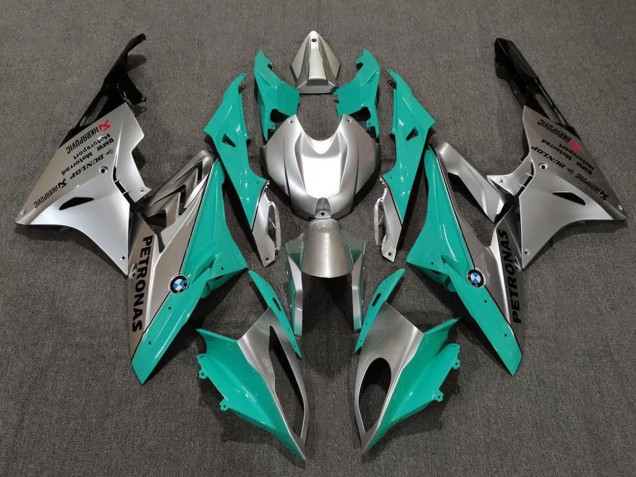 Argent Vert Teal Noir Carénage Moto BMW S1000RR 2009-2014