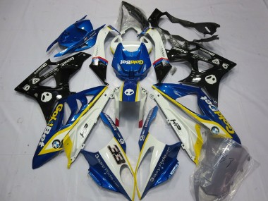 Blanc Jaune Bleu Noir Brillant OrBet 33 Carénage Moto BMW S1000RR 2009-2014 Pas Chère