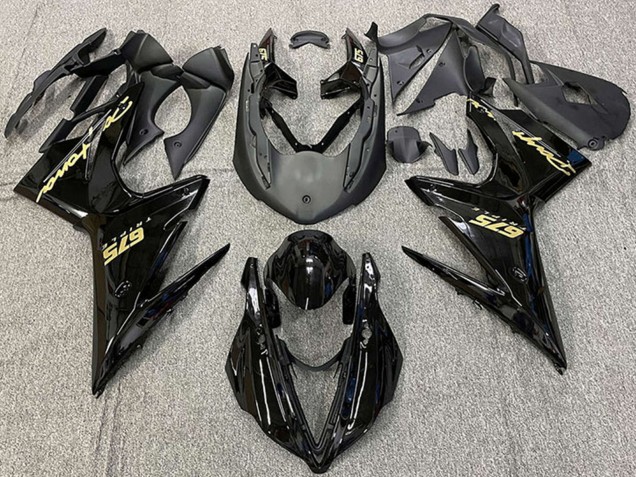 Noir Brillant Or Décalque Carénage Moto Triumph Daytona 675 2013-2016