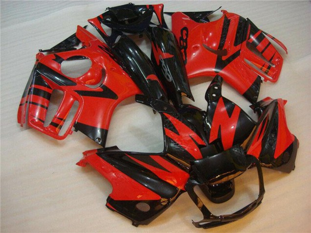 Rouge Noir Brillant Carénages Moto Honda CBR600 F3 1995-1996