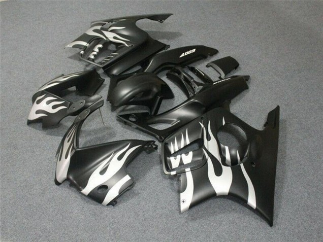 Blanc Noir Mat Flamme Carénage Moto Honda CBR600 F3 1995-1996