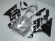 Argent Noir Brillant Carénages Moto Honda CBR600 F4i 2001-2003