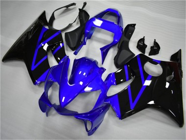 Bleu Noir Brillant Carénages Moto Honda CBR600 F4i 2001-2003 Pas Chère