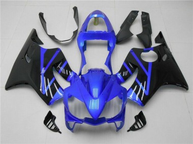 Bleu Noir Brillant Carénages Moto Honda CBR600 F4i 2001-2003 Pas Chère