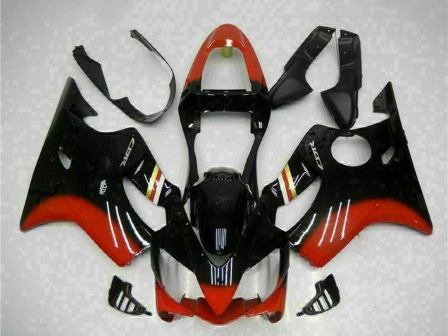 Rouge Noir Brillant Kits Carénages Moto Honda CBR600 F4i 2001-2003