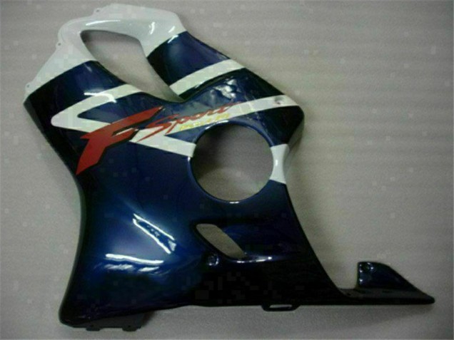 Blanc Bleu Noir Bande Carénage Moto Honda CBR600 F4i 2001-2003