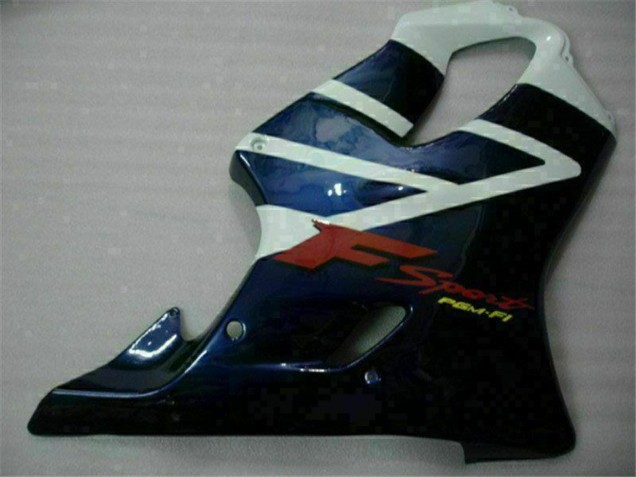 Blanc Bleu Noir Bande Carénage Moto Honda CBR600 F4i 2001-2003