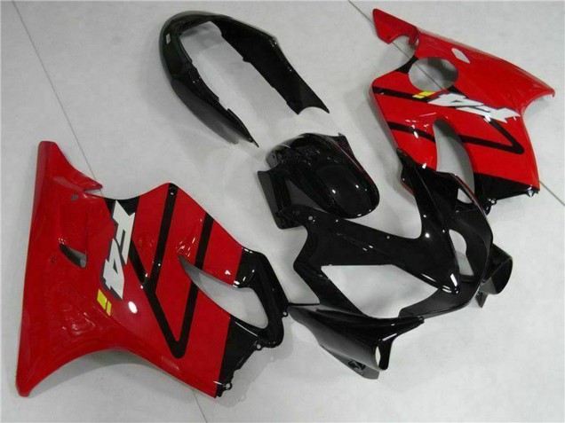 Rouge Noir Brillant Kits Carénages Moto ABS Honda CBR600 F4i 2004-2007