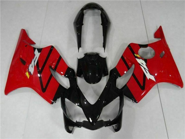 Rouge Noir Brillant Kits Carénages Moto ABS Honda CBR600 F4i 2004-2007