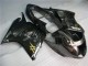 Noir Brillant Argent Flamme Carénage Moto Honda CBR1100XX Blackbird 1996-2007