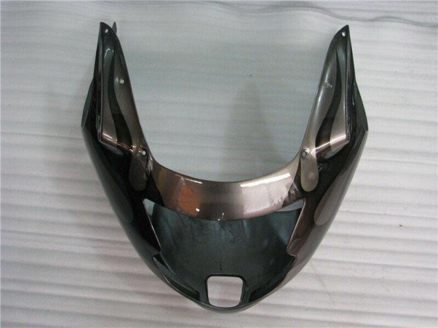 Noir Brillant Argent Flamme Carénage Moto Honda CBR1100XX Blackbird 1996-2007