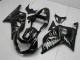 Noir Brillant Argent Flamme Carénage Moto Suzuki GSXR 600/750 2001-2003