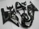 Noir Brillant Argent Flamme Carénage Moto Suzuki GSXR 600/750 2001-2003