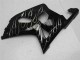Noir Brillant Argent Flamme Carénage Moto Suzuki GSXR 600/750 2001-2003
