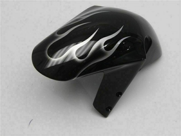 Noir Brillant Argent Flamme Carénage Moto Suzuki GSXR 600/750 2001-2003