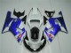 Blanc Bleu Noir Carénage Moto Suzuki GSXR 600/750 2001-2003